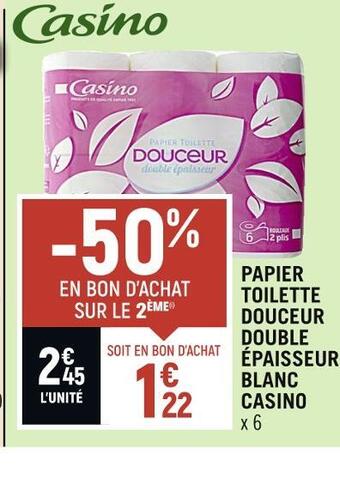 Spar Casino papier toilette douceur double épaisseur blanc offre