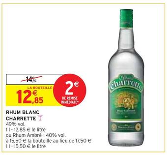 Charrette rhum blanc