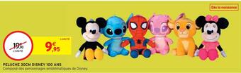 Intermarché Disney peluche 30cm disney 100 ans offre