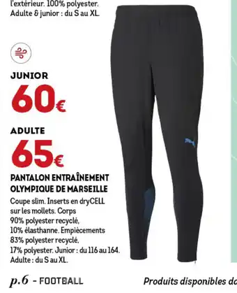 Sport 2000 Pantalon Entainement Olympique De Marseille offre