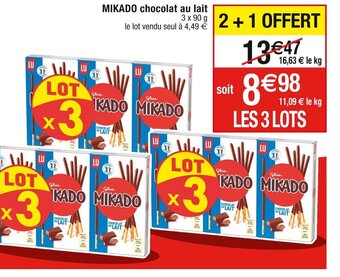 Cora x Carrefour MIKADO chocolat au lait offre