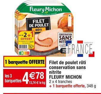 Cora x Carrefour FILET DE POULET RÔTI CONSERVATION offre