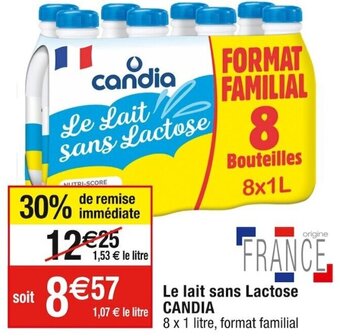 Cora x Carrefour Le Lait sans Lactose offre