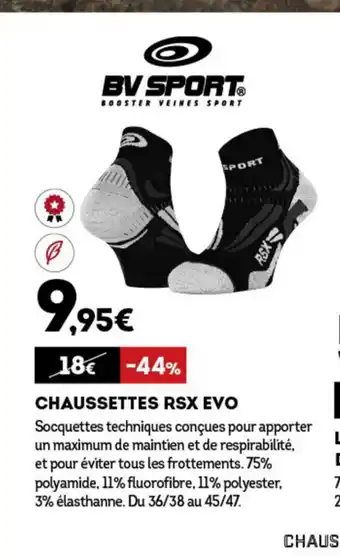 Sport 2000 Chaussettes Rsx Evo offre