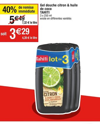 Cora x Carrefour Gel douche citron & huile offre