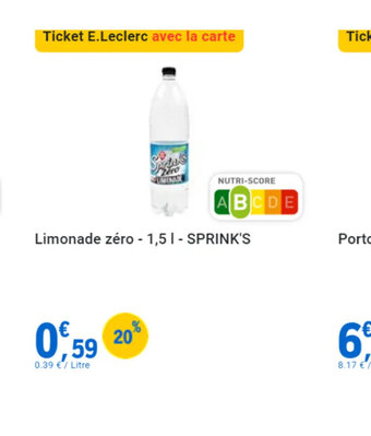 Limonade zéroPorto blanc 18% - 75cl - DORRAO PRINK'S