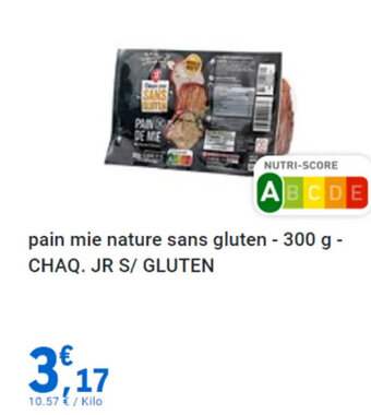 E.Leclerc Pain mie nature sans gluten offre