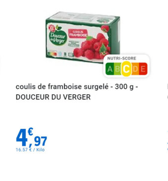 Coulis de framboise surgelé - 300 g - DOUCEUR DU VERGER au meilleur prix