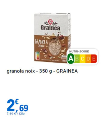 E.Leclerc Granola noix - 350 g - GRAINEA offre