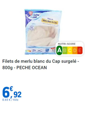 E.Leclerc Filets de merlu blanc du Cap surgelé - 800g - PECHE OCEAN offre