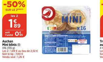 Bi1 Auchan Mini blinis offre