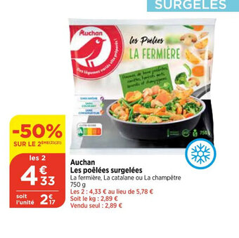 Bi1 Auchan Les poêlées surgelées offre