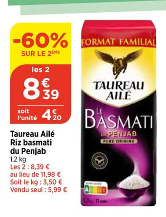 Bi1 Taureau Ailé Riz basmati offre