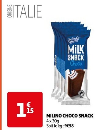 Auchan MILINO CHOCO SNACK offre