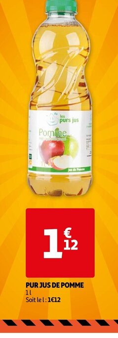 Auchan PUR JUS DE POMME offre
