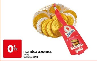 Auchan FILET PIÈCES DE MONNAIE offre