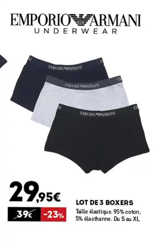 Lot de 3 boxers