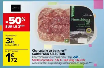 Carrefour Charcuterie en tranches carrefour selection offre