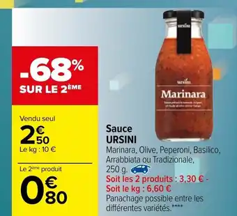 Carrefour Sauce ursini offre