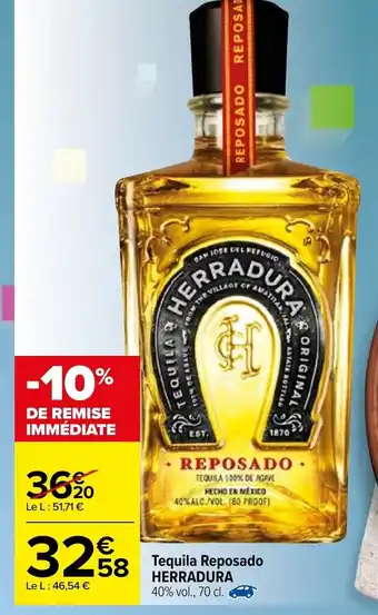 Carrefour Tequila reposado offre