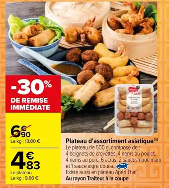 Carrefour Plateau d'assortiment asiatique offre