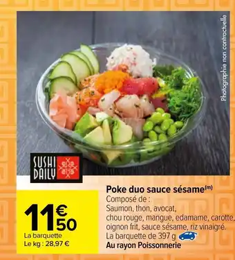Carrefour Poke duo sauce sésame offre