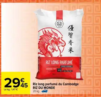 Carrefour Riz long parfumé su cambodge offre
