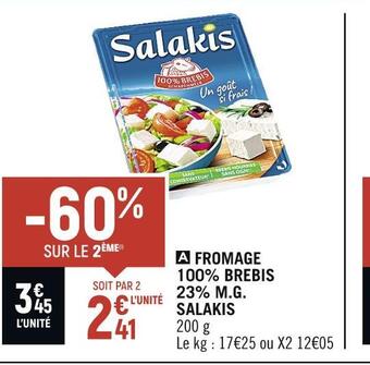 Salakis fromage 100% brebis 23% m.g