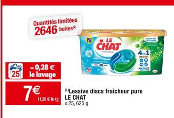 Cora x Carrefour Le chat (1)lessive discs fraîcheur pure offre