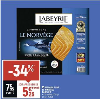 Vival Labeyrie saumon fumé le norvège offre