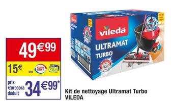 Cora x Carrefour Vileda kit de nettoyage ultramat turbo offre