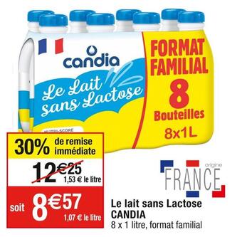 Cora x Carrefour Candia le lait sans lactose offre
