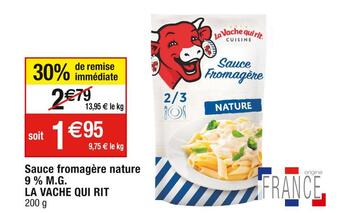 Cora x Carrefour La vache qui rit sauce fromagère nature 9 % m.g offre