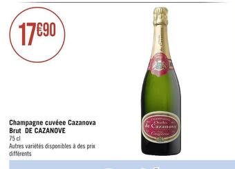 Cazanove champagne cuvéee cazanova brut