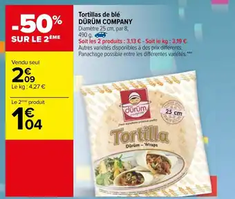 Carrefour Tortillas de blé offre