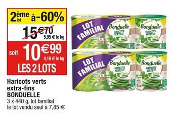 Cora x Carrefour Bonduelle haricots verts extra-fins offre