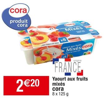 Cora x Carrefour Cora yaourt aux fruits mixés offre
