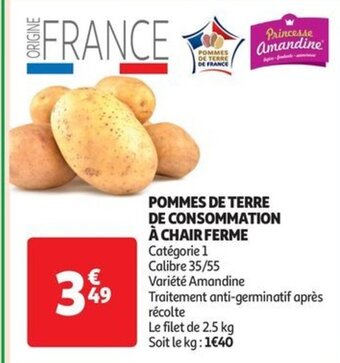 Auchan Supermarché POMMES DE TERRE DE CONSOMMATION À CHAIR FERME offre