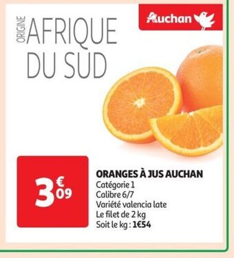 Auchan Supermarché ORANGES À JUS AUCHAN offre
