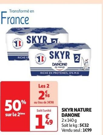 Auchan Supermarché SKYR NATURE DANONE offre