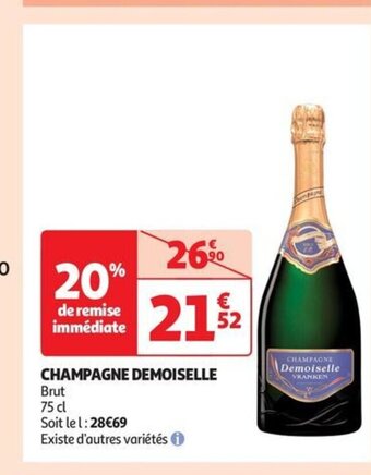 Auchan Supermarché CHAMPAGNE DEMOISELLE offre