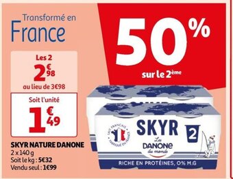 Auchan SKYR NATURE DANONE offre