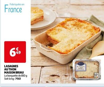 Auchan LASAGNES AU THON offre