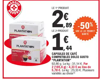 E.Leclerc Capsules de café compatibles dolce gusto offre