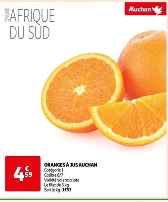 Auchan ORANGES À JUS AUCHAN offre