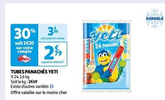 Auchan TUBES PANACHÉS YETI offre