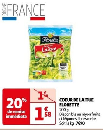 Auchan COEUR DE LAITUE FLORETTE offre