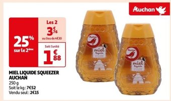 Auchan MIEL LIQUIDE SQUEEZER AUCHAN offre