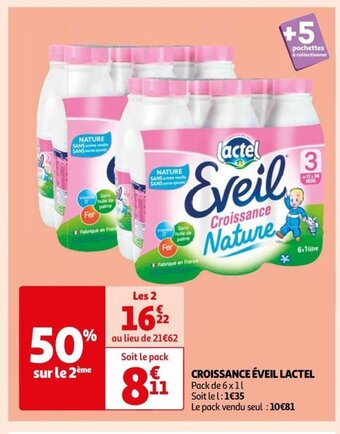 Auchan CROISSANCE ÉVEIL LACTEL offre
