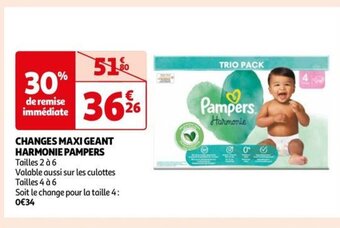 Auchan CHANGES MAXI GEANT HARMONIE PAMPERS offre